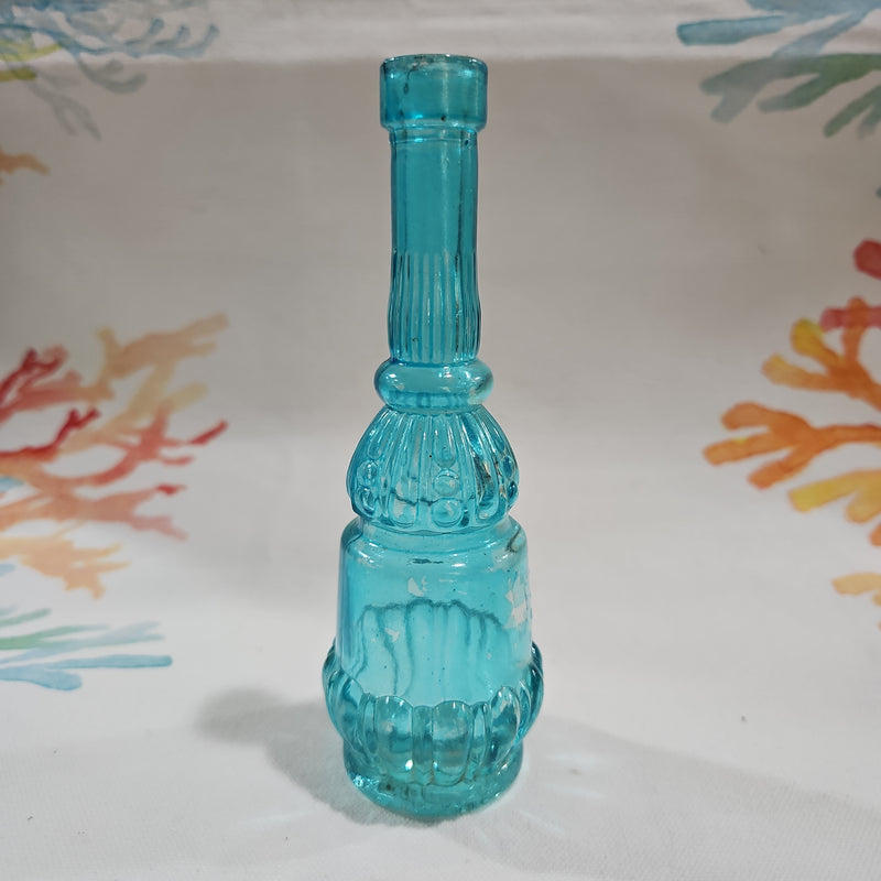Vintage Teal Glass Bottle