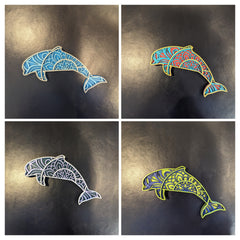 Small Multi Layer Wood Wall Art - DOLPHIN