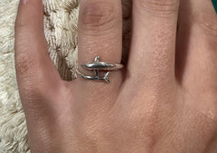 Sterling Silver Adjustable Dolphin Ring