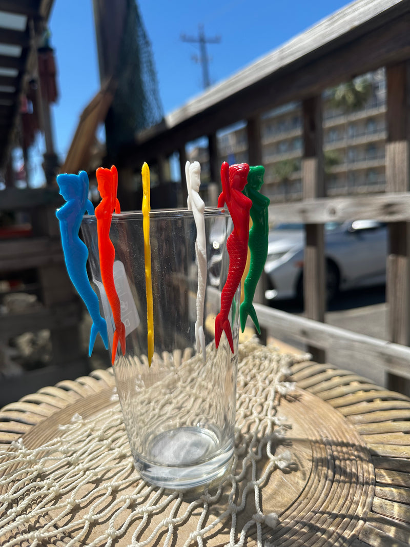 1950's Pin Up Mermaid Swizzle Sticks Cocktail Fork