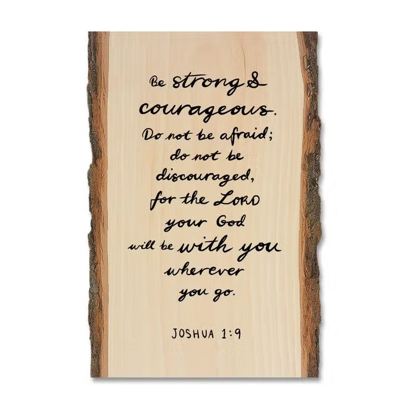 Joshua 1:9 Scripture On Wood Magnet - Bible Verse