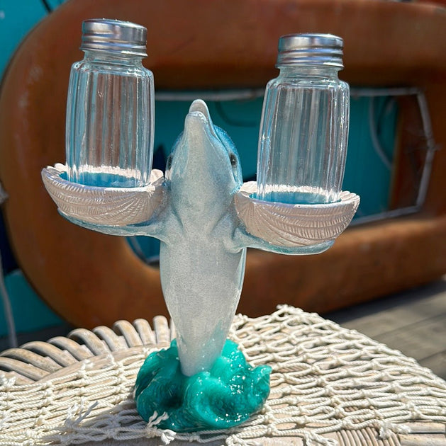 Standing Dolphin Salt & Pepper Shakers | Loving Coastal Living