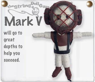 Mark V- Inspirational String Diver Doll Keychain