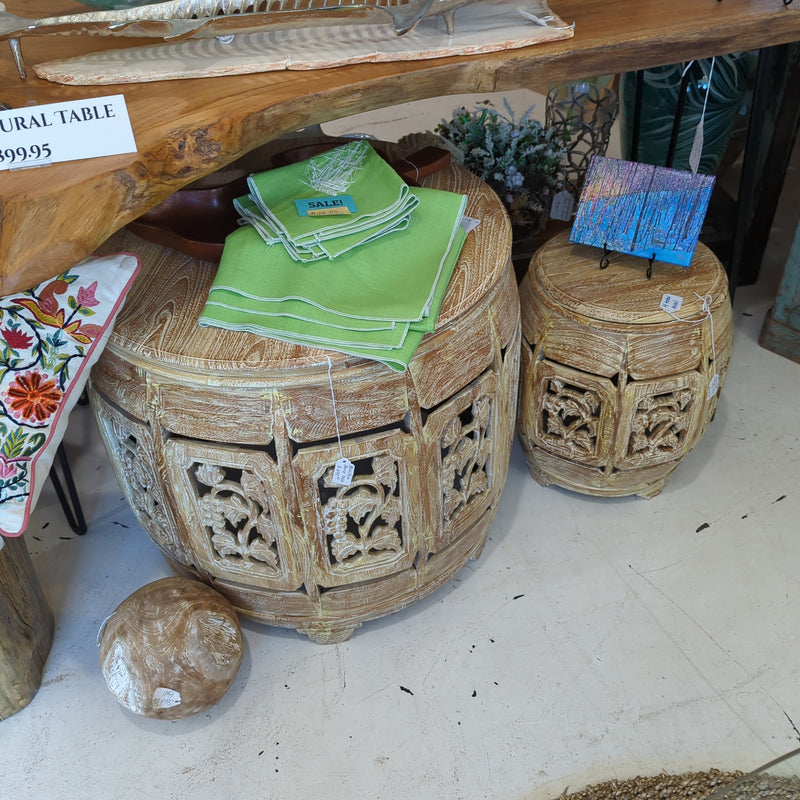 Asian Style Barrel Tables