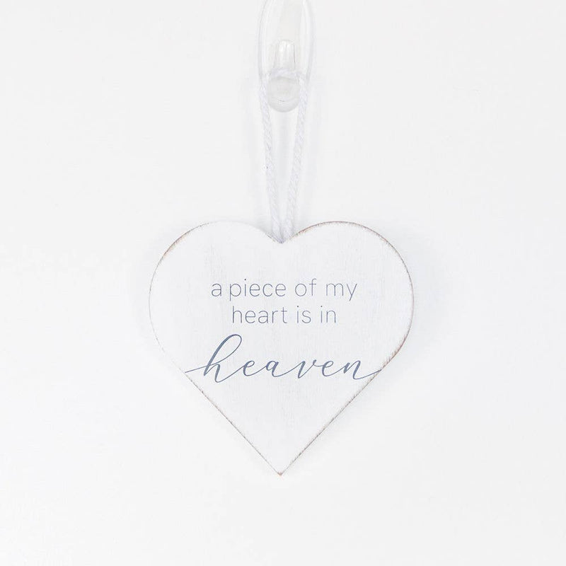 A Piece of My Heart is in Heaven Wood Ornament