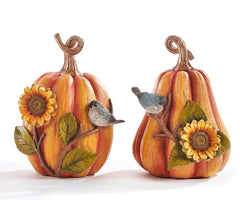 Pumpkin with Bird and Sunflower- 2 Styles