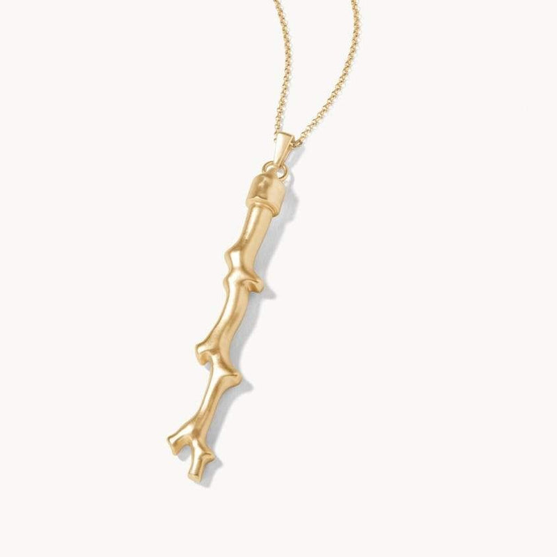 Coral Branch Necklace - 32" Gold