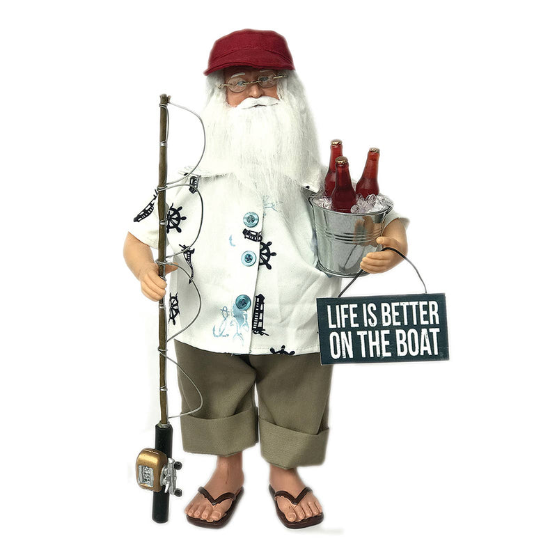 15" Life is Better on the Boat Santa