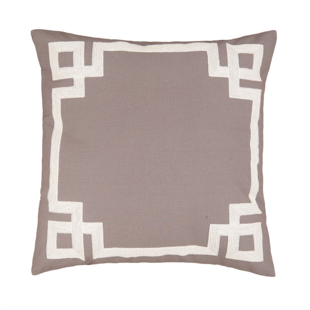 Greek Key Pillow Navy Aqua Cement Variations Decor Simple Classic