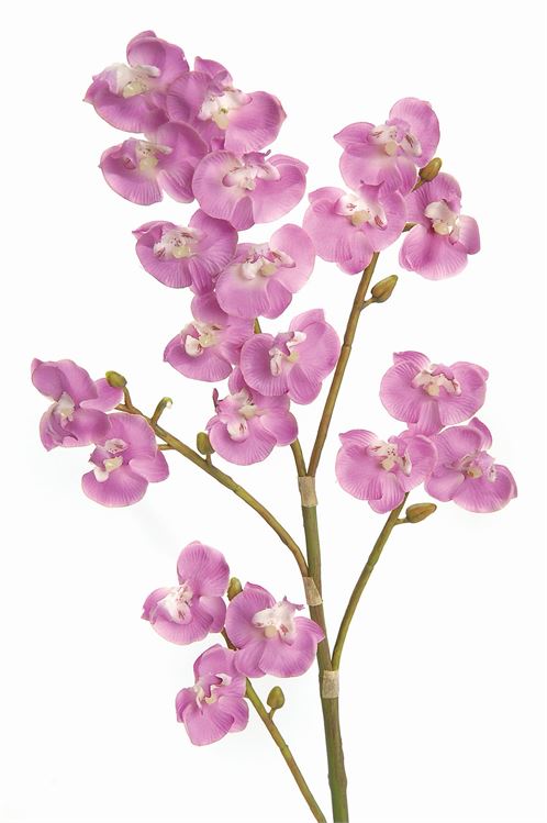 Faux Pink Orchid Spray Branch  - 28"