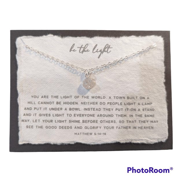 Be the Light Christian Necklace Matthew 5:14 Loving Coastal