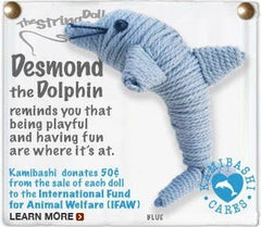 Desmond the Dolphin- Inspirational String Doll Keychain