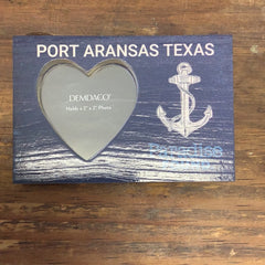 Port Aransas Heart Frame Magnet