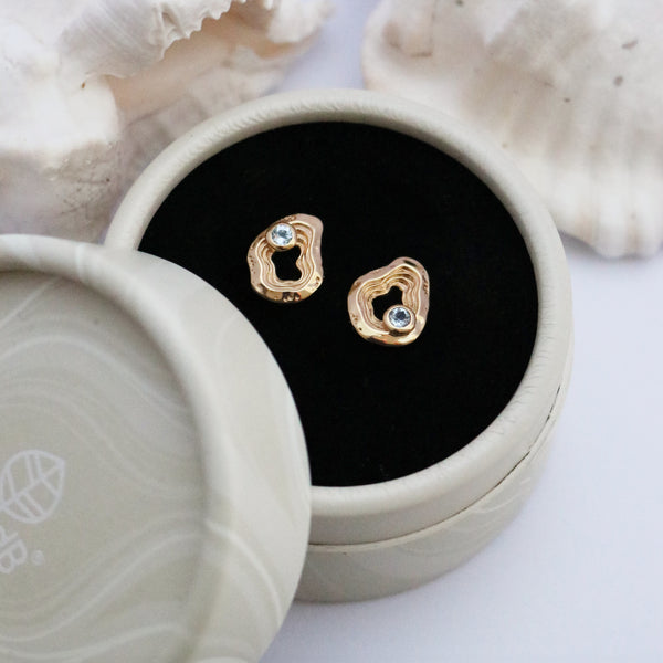 Oasis Ear Studs - Silver