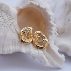 Oasis Ear Studs - Silver