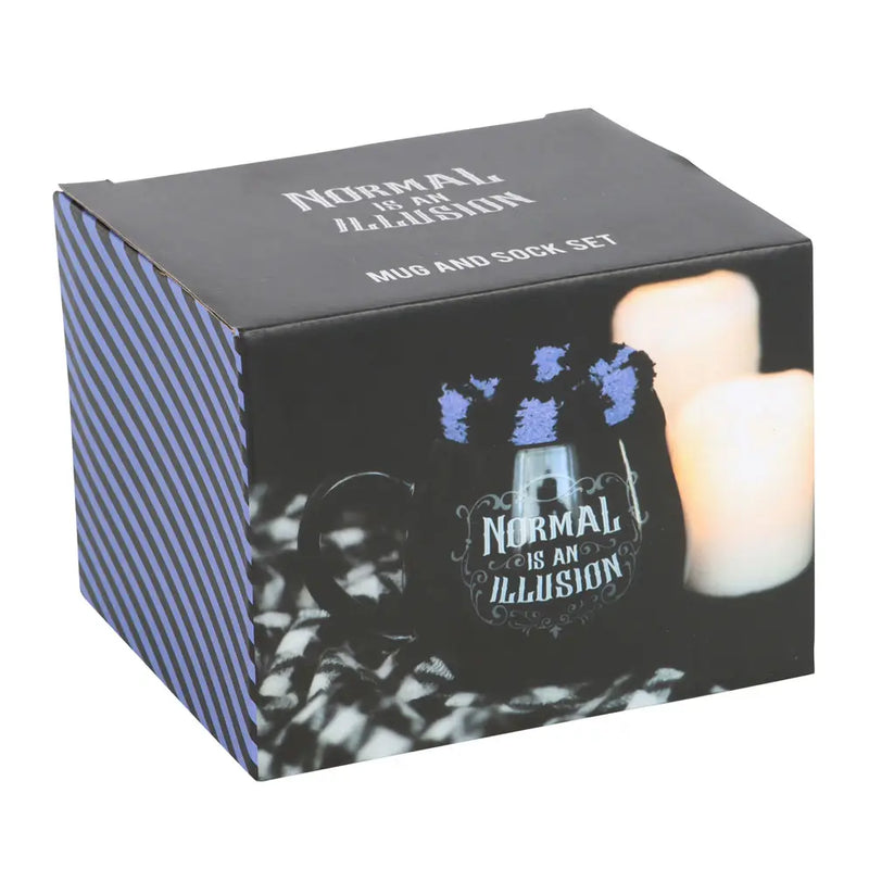 Normal Is An Illusion Gothic Mug and Socks Set