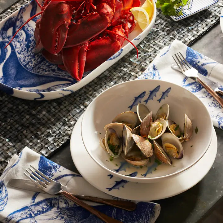 Blue School of Fish Dinnerware & Serving Pieces