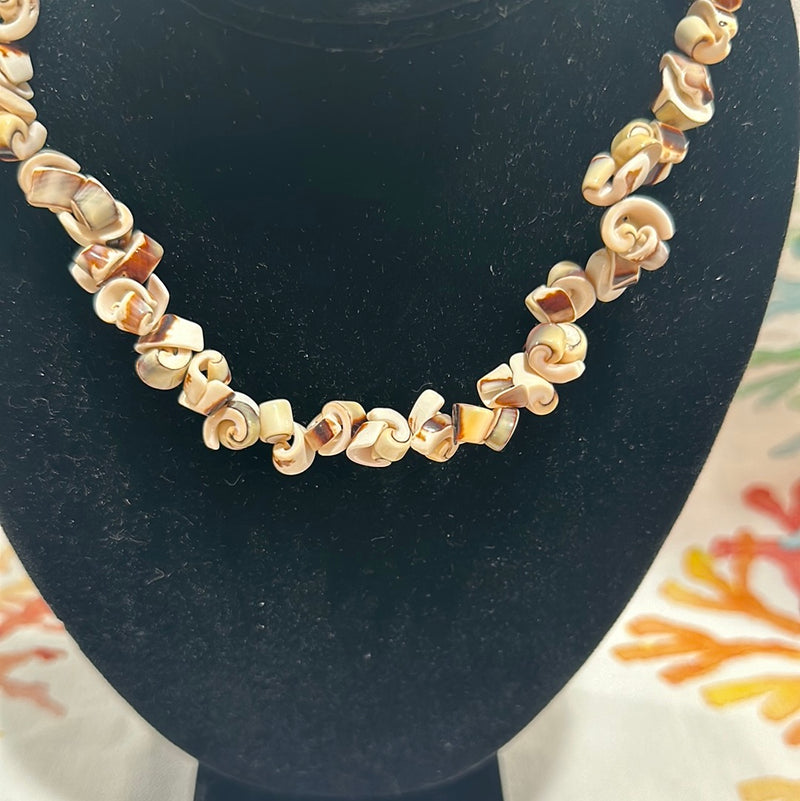 Vintage Carved Shell Necklace