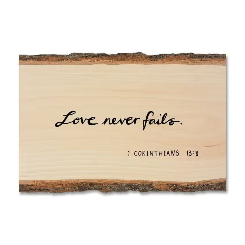 1 Corinthians 13:8 Scripture - Wood Magnet Verse - Accent DecorDaydreamHQ