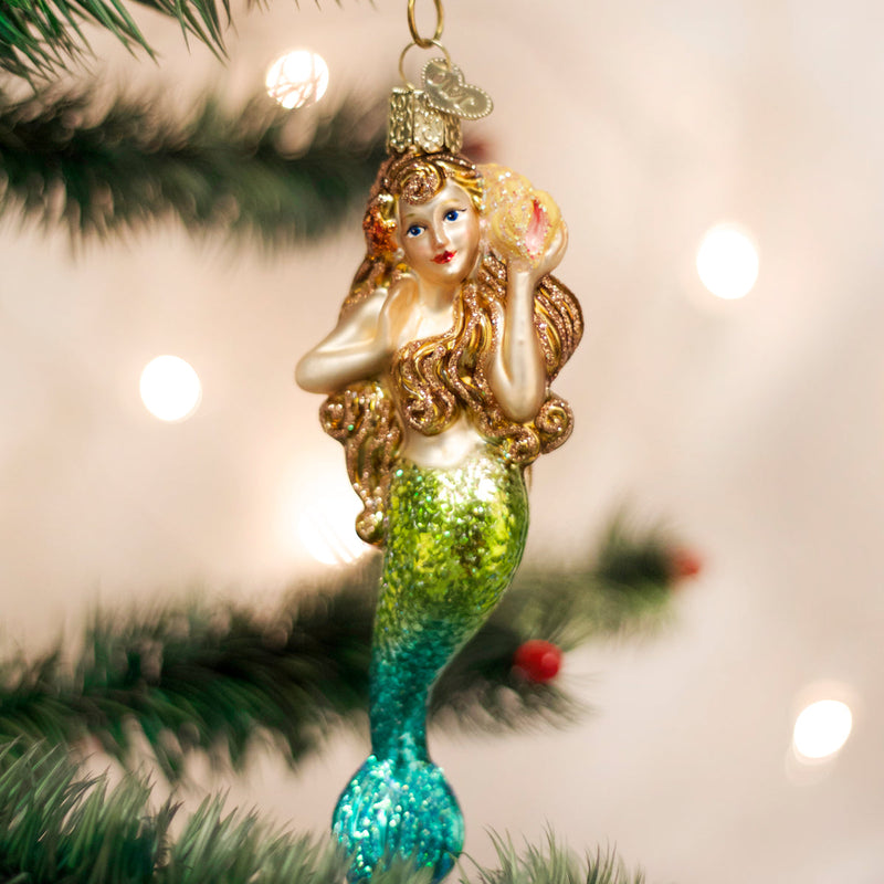 Mermaid Glass Ornament