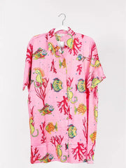 Valencia Sealife Shirt Dress – Pink Multi