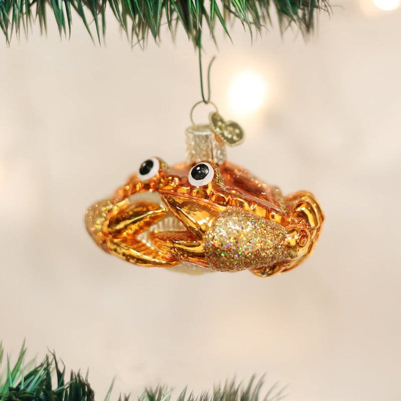 Crab Louie Glass Ornament