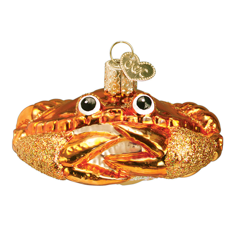 Crab Louie Glass Ornament