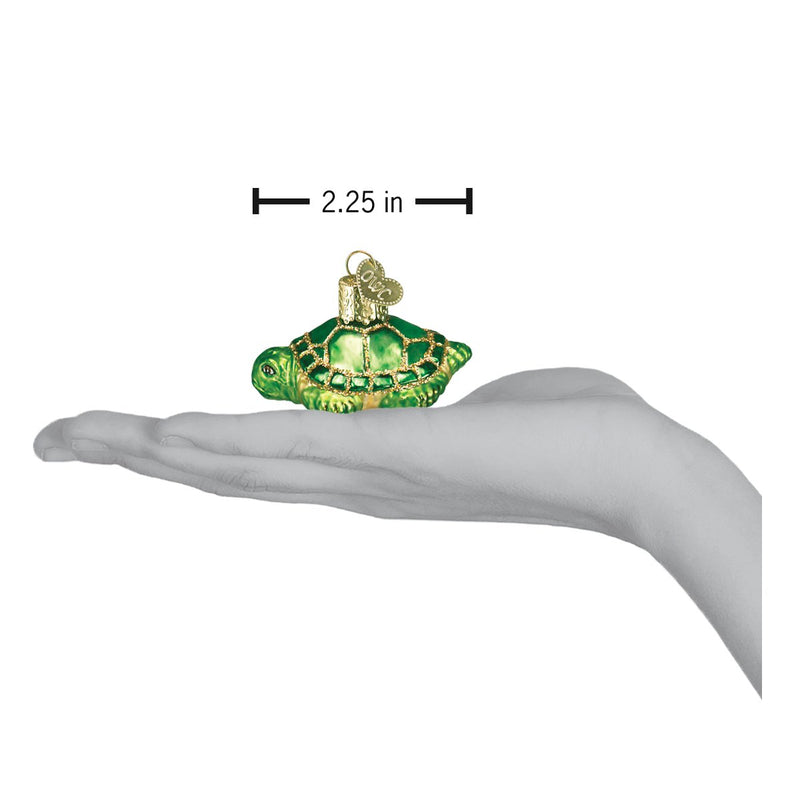 Small Turtle Glass Ornament