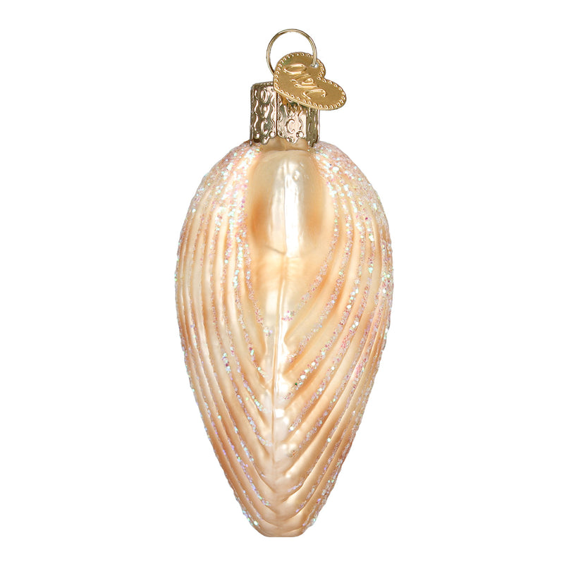 Scallop Shell Glass Ornament