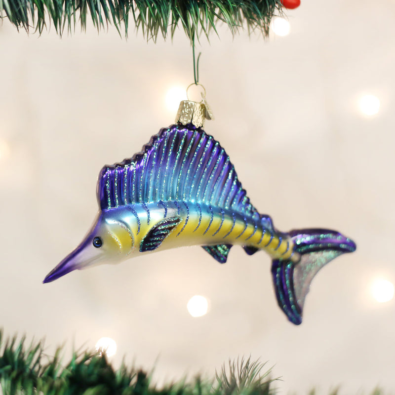Sailfish Glass Ornament