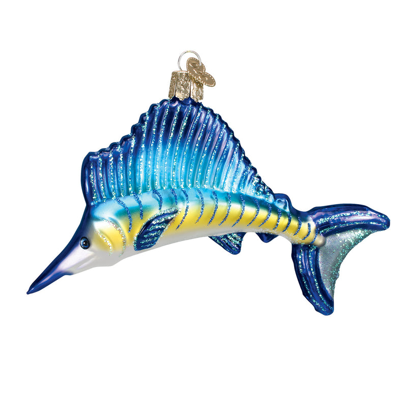 Sailfish Glass Ornament