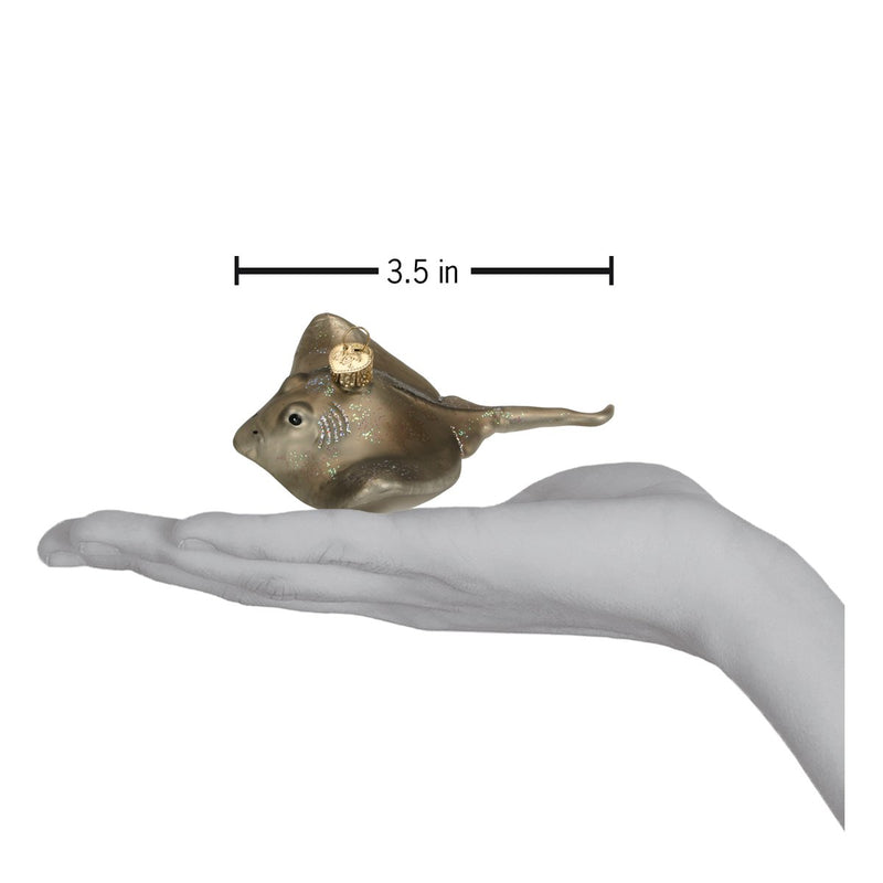 Stingray Glass Ornament