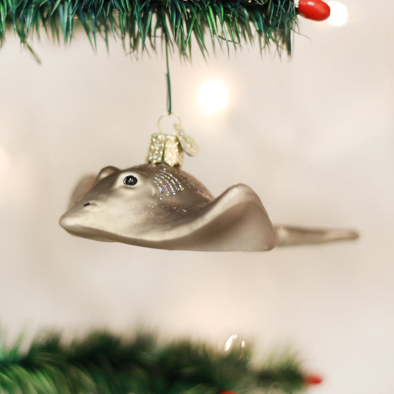 Stingray Glass Ornament