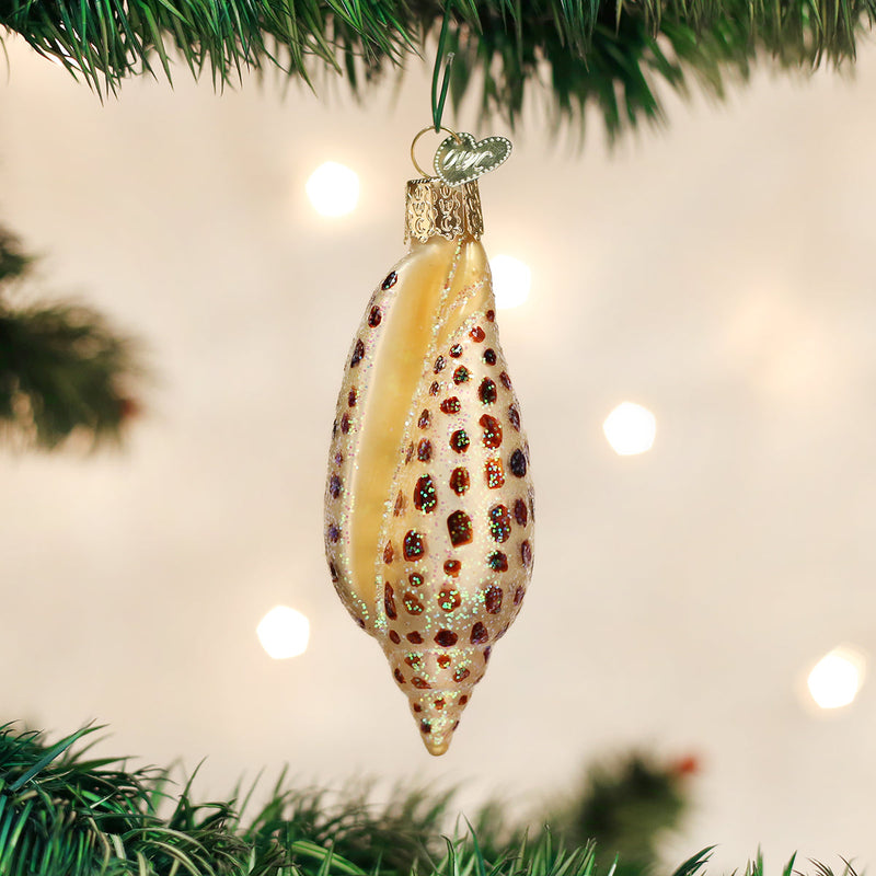 Junonia Shell Glass Ornament