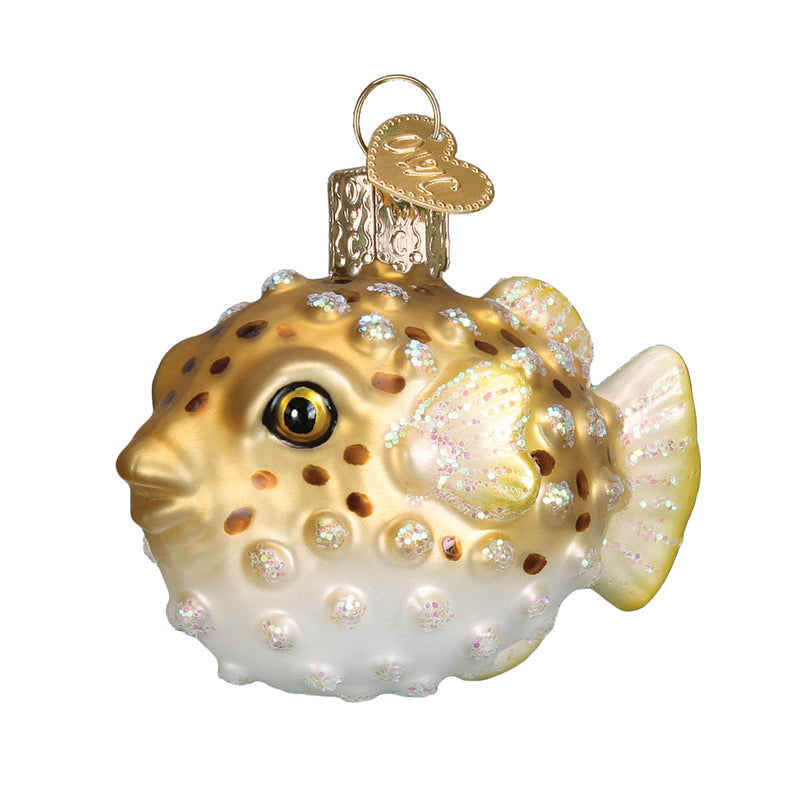 Pufferfish Ornament- Blown Glass