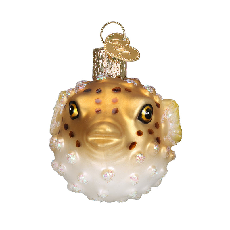 Pufferfish Ornament- Blown Glass