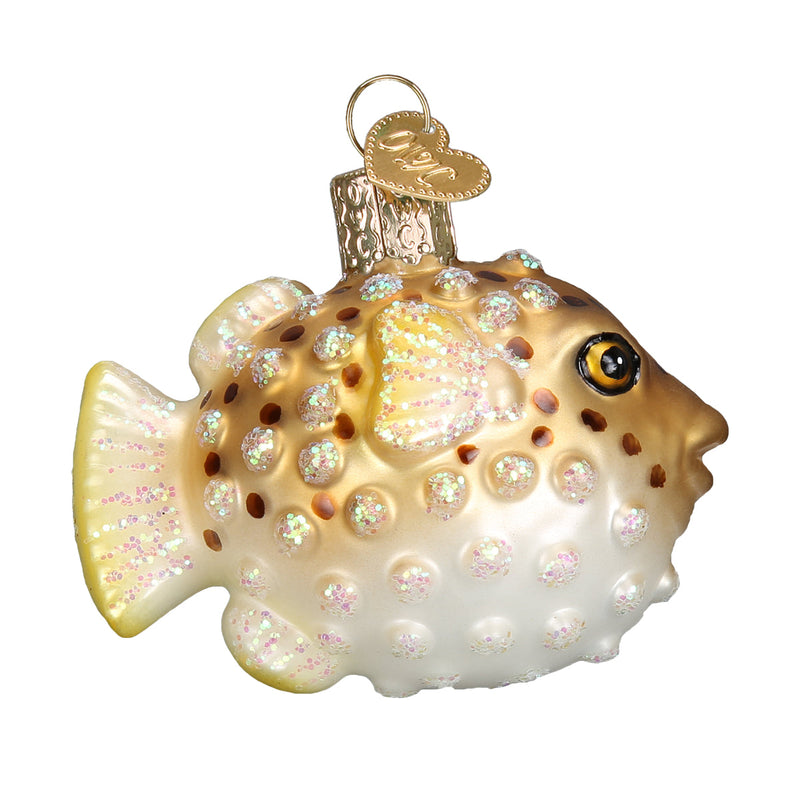 Pufferfish Ornament- Blown Glass