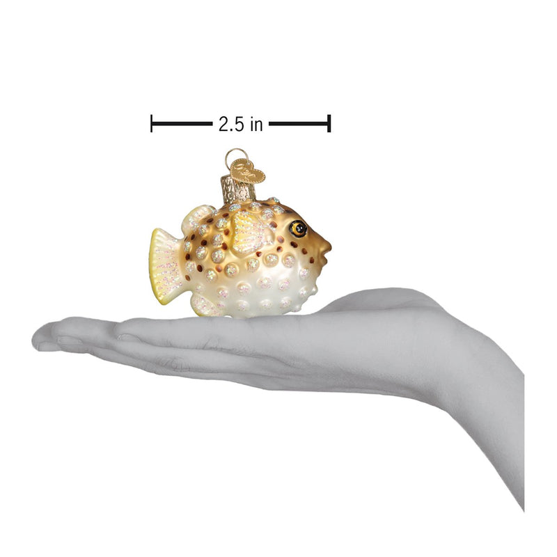 Pufferfish Ornament- Blown Glass