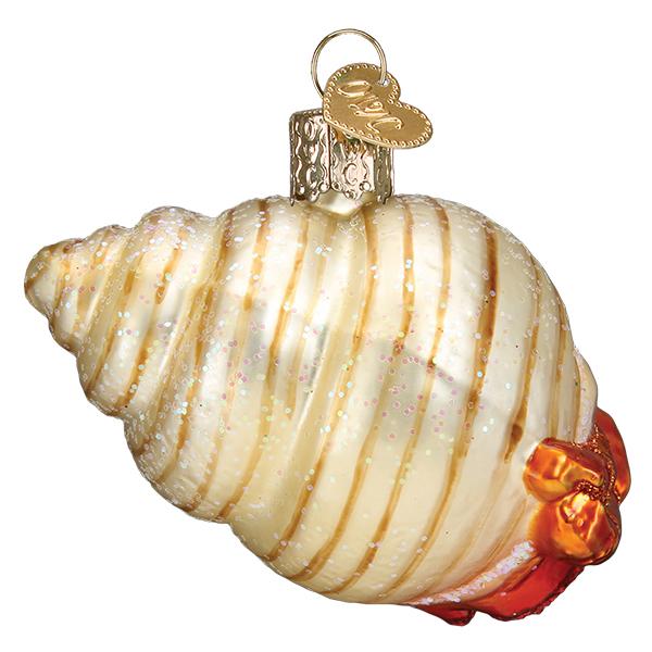 Hermit Crab Glass Ornament