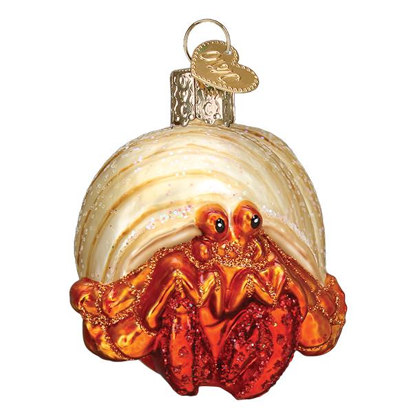Hermit Crab Glass Ornament