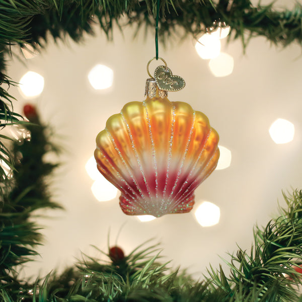 Sunrise Shell Glass Ornament