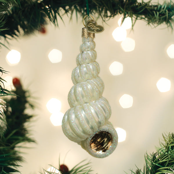 Wentletrap Shell Glass Ornament
