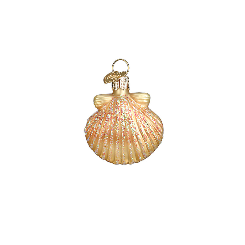 Sea Shell Christmas Ornament Set- Nautilus, Sand Dollar,  Murex, Scallop