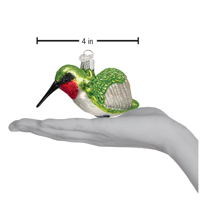 Hummingbird Glass Ornament