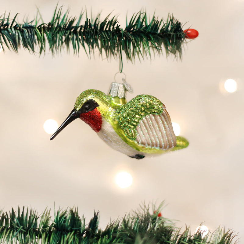 Hummingbird Glass Ornament