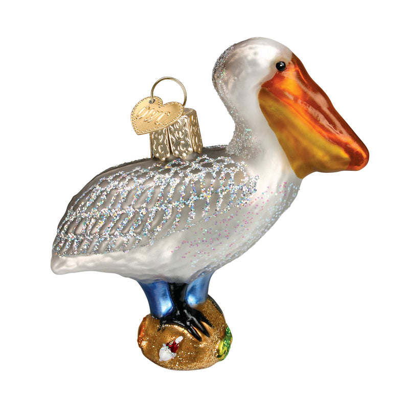 Pelican Glass Ornament