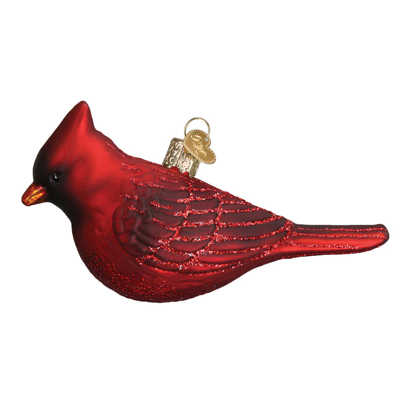 Northern Cardinal Blown Glass Ornament