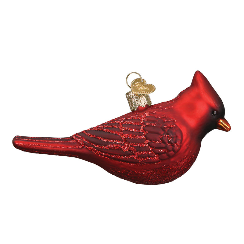 Northern Cardinal Blown Glass Ornament