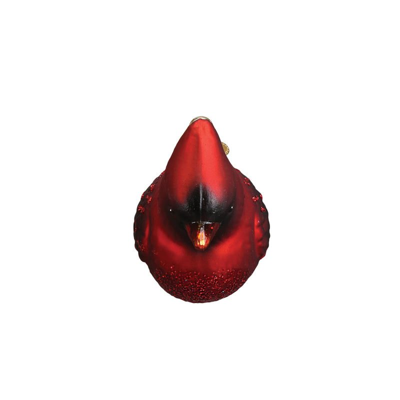 Northern Cardinal Blown Glass Ornament