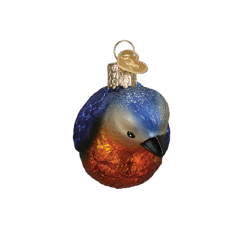 Hanging Western Bluebird Glass Ornament